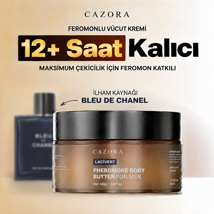 LACİVERT feromonlu vücut kremi, Bleu de Chanel esintili, çok yakında