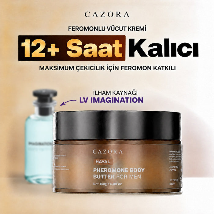 HAYAL feromonlu vücut kremi, Louis Vuitton Imagination esintili, 12+ saat kalıcı